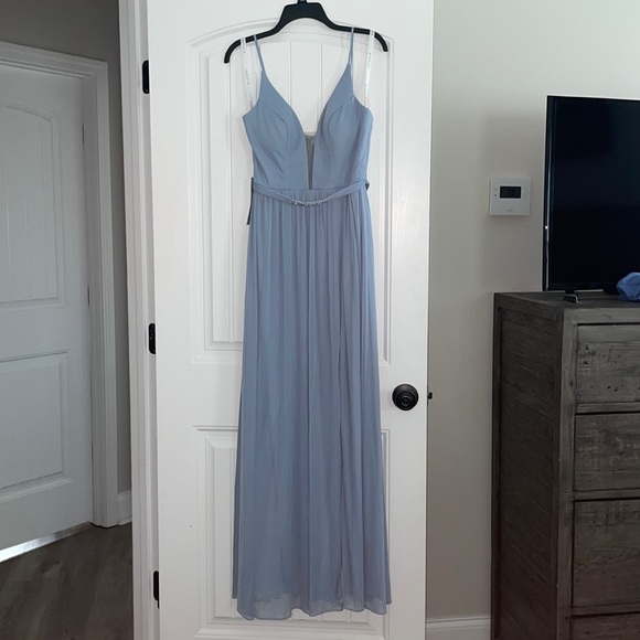 NWT Azazie bridesmaid or formal dress in dusty blue - Picture 3 of 6